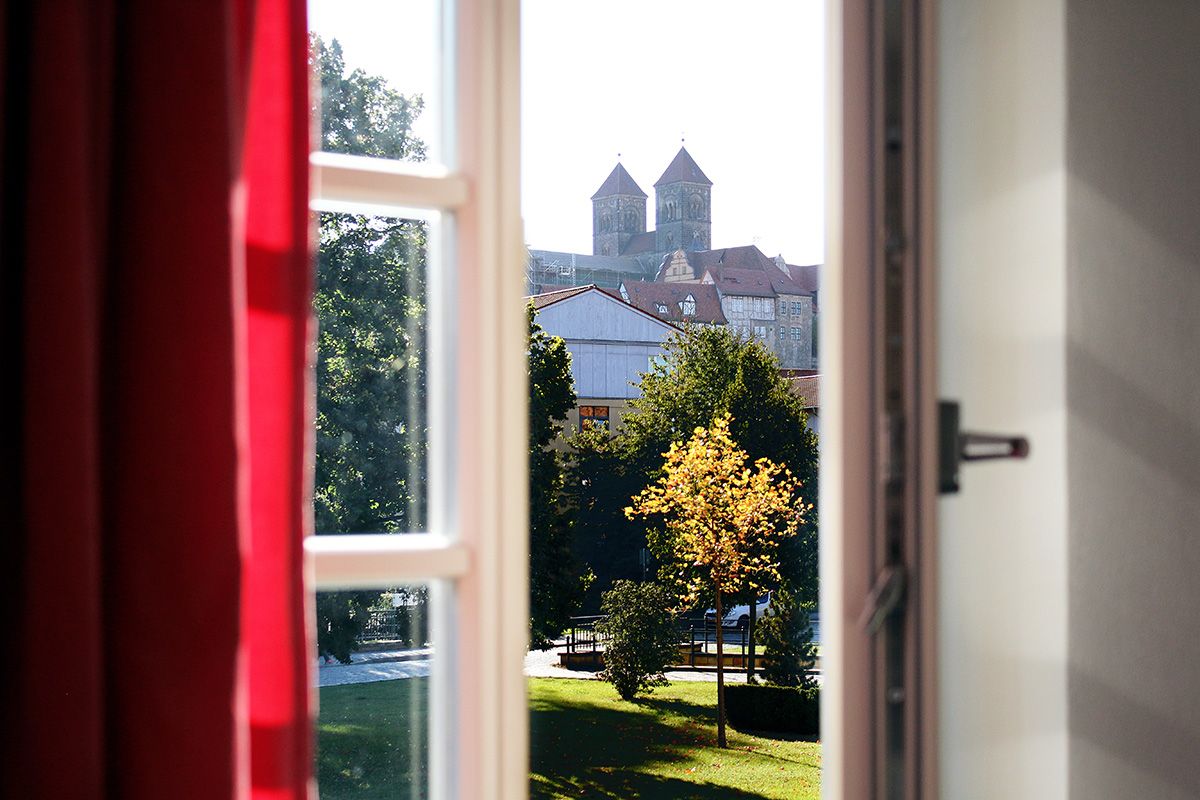 Ferienhaus Schlossblick - Ausblick auf die Stiftskirche